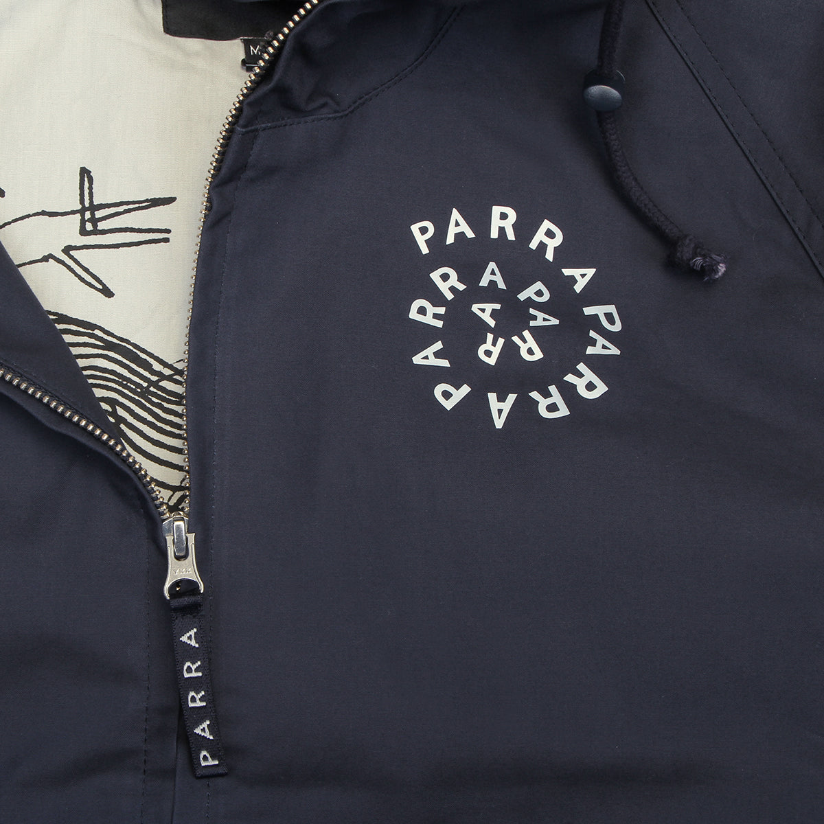 by Parra - Circular Rain Logo Jacket
Style # 56175
Color : Navy Blue