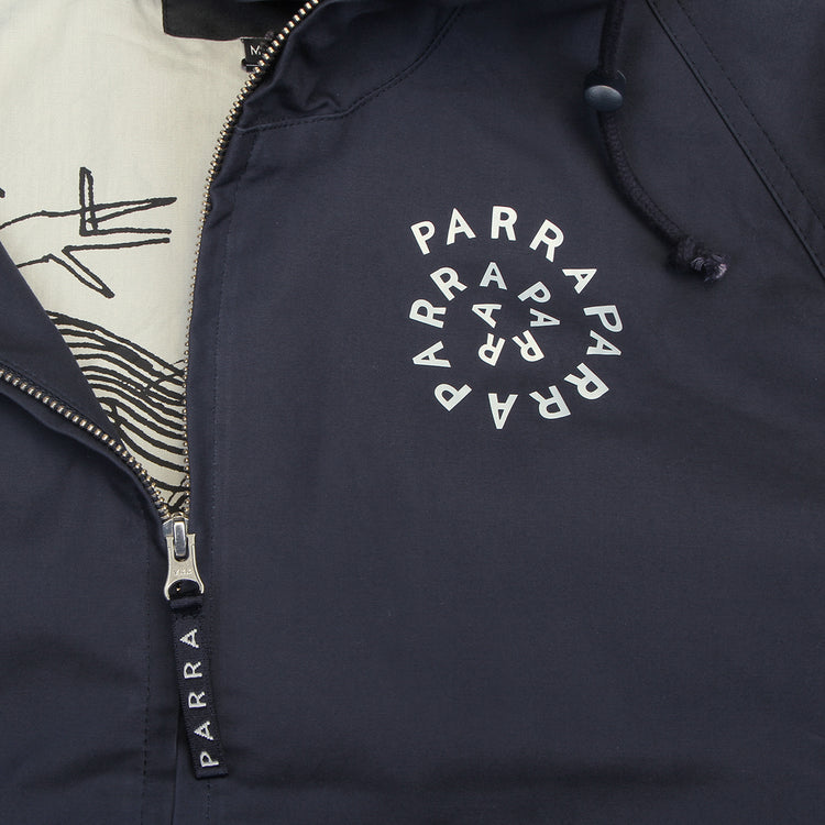 by Parra - Circular Rain Logo Jacket
Style # 56175
Color : Navy Blue