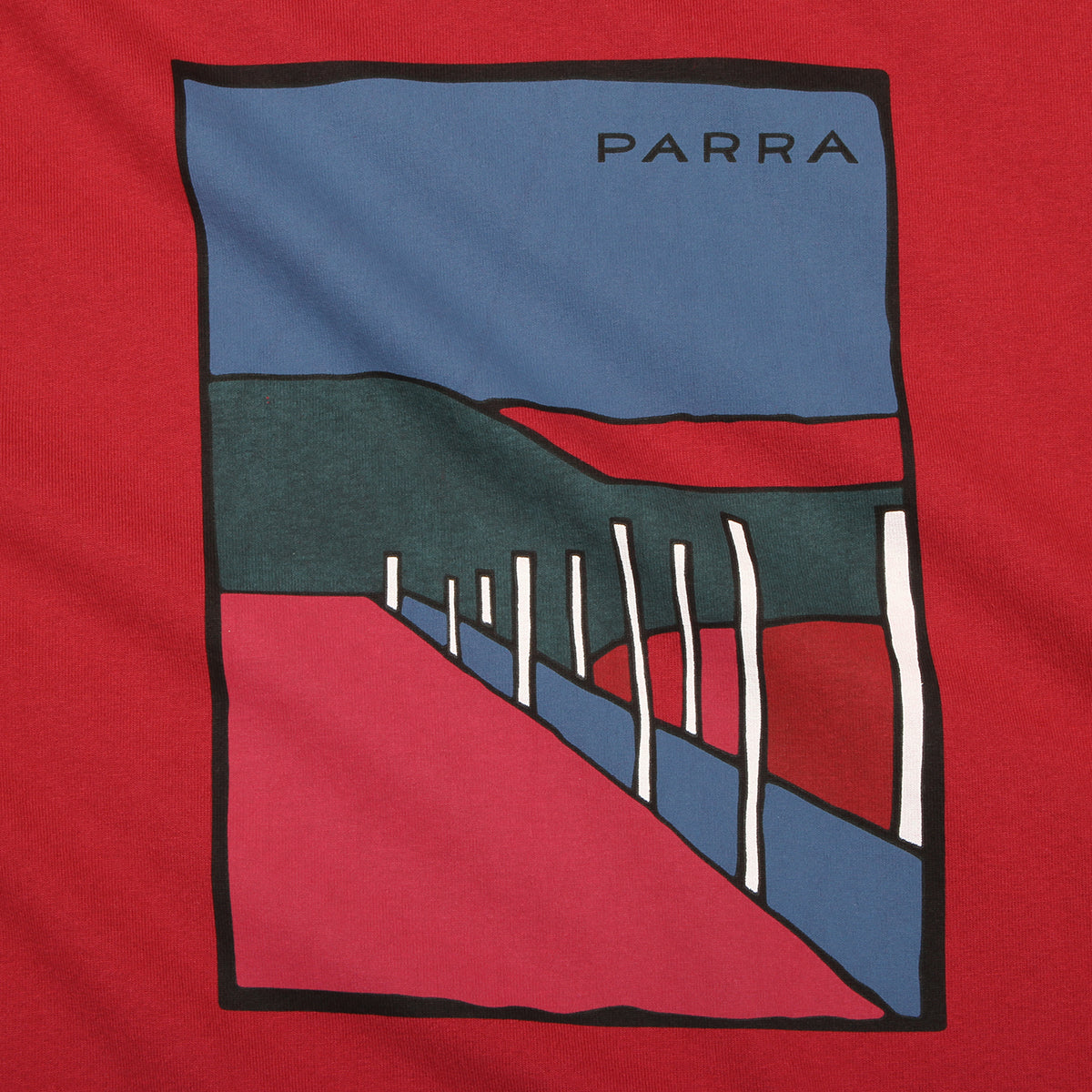 by Parra - Beach Parking T-Shirt
Color : Raspberry