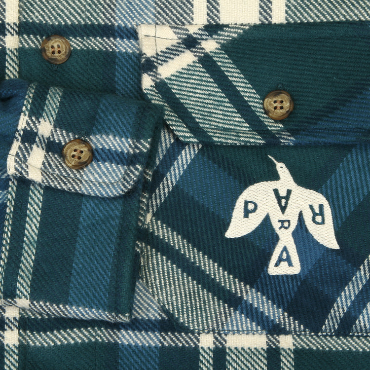 by Parra - Crow Flannel Shirt
Color : Pine Green