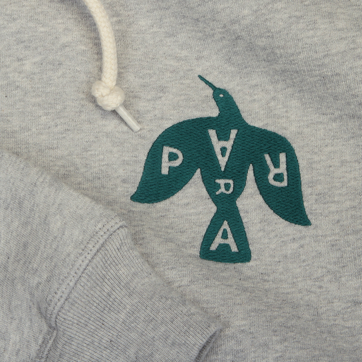 by Parra - Crow Logo Hooded Sweatshirt
Color : Heather Grey
