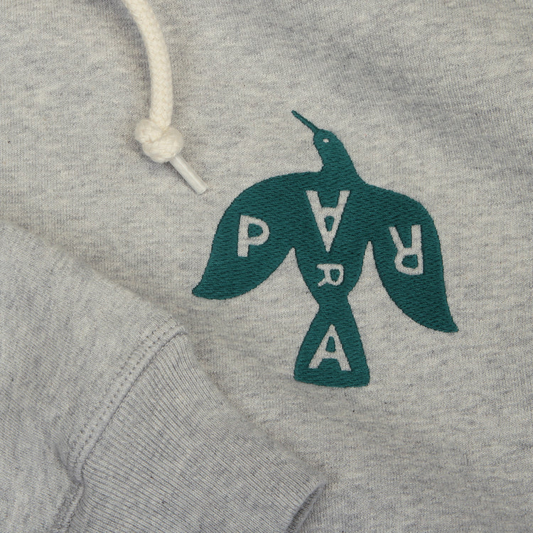 by Parra - Crow Logo Hooded Sweatshirt
Color : Heather Grey