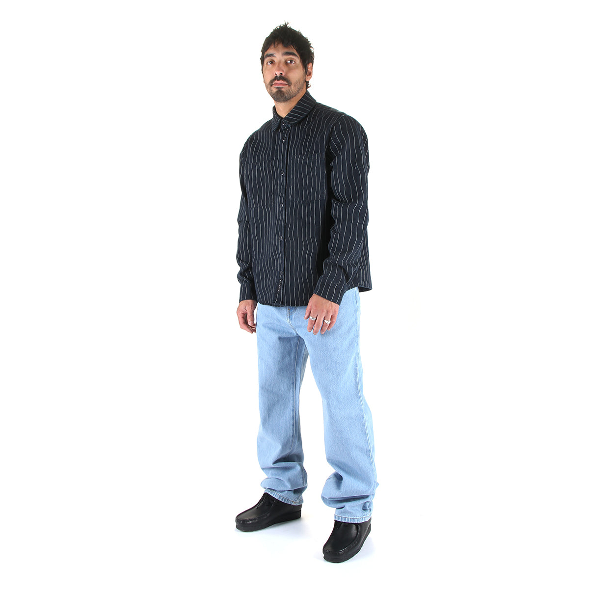 by Parra - Meandering Lines Shirt
Color : Navy Blue