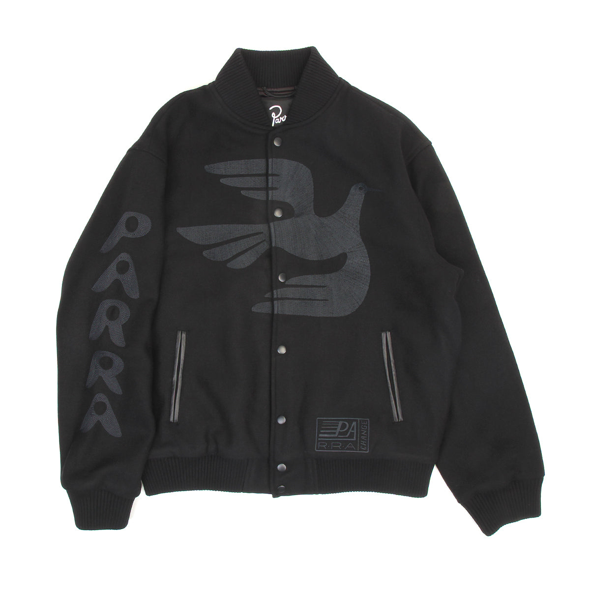 by Parra - Not Movie Quality Varsity Jacket
Color : Black