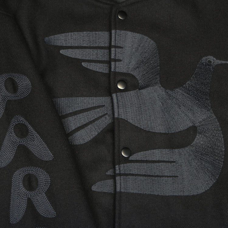by Parra - Not Movie Quality Varsity Jacket
Color : Black