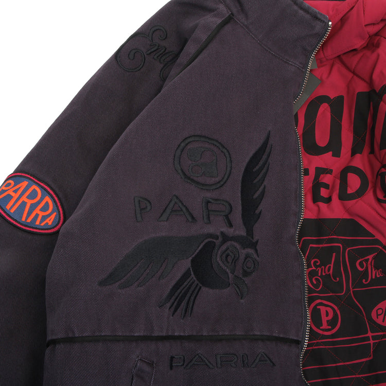 by Parra - Owl Meets Rat Racing Jacket
Color : Blue