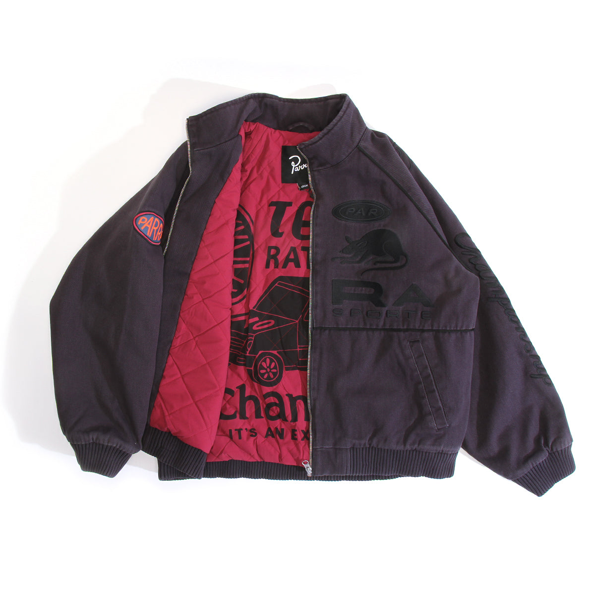 by Parra - Owl Meets Rat Racing Jacket
Color : Blue