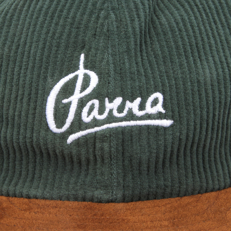 by Parra | Painters Script Corduroy 6 Panel Hat Color : Pine Green