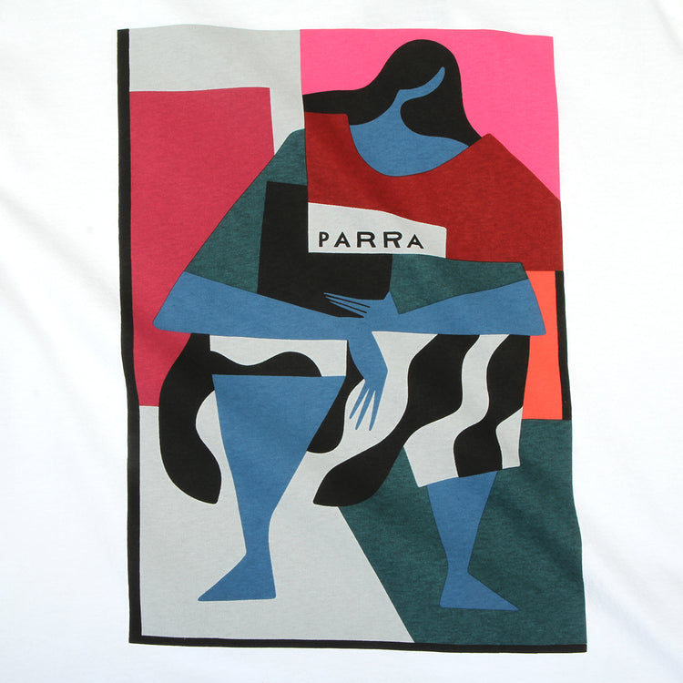 by Parra - Reading The Square T-Shirt
Color : White