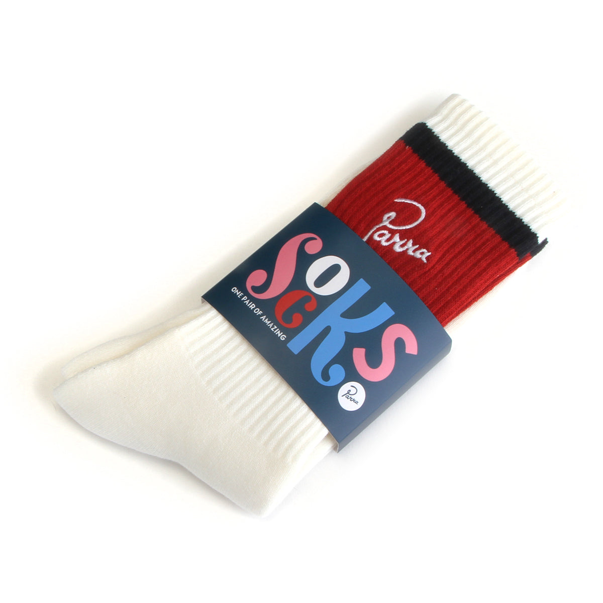 by Parra - Signature Striped Crew Sock
Color : Red