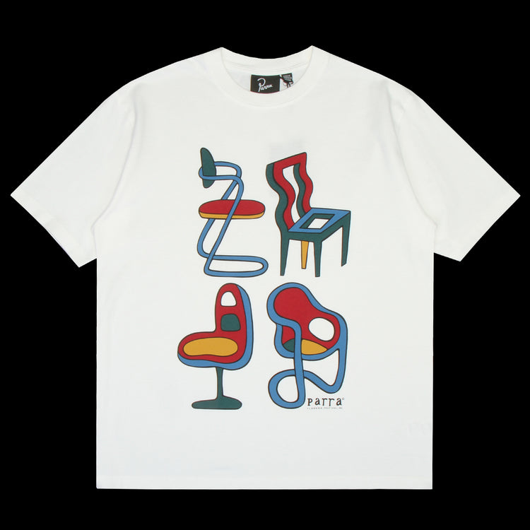 by Parra - Unreasonable Chairs T-Shirt
Color : White