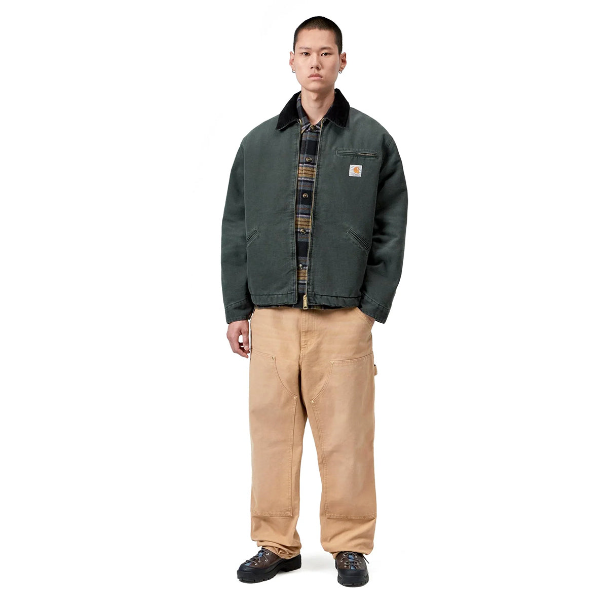 Carhartt WIP - OG Detroit Jacket (Winter)
Style # I035614-3WM
Color : Raven / Black (Stone Canvas)