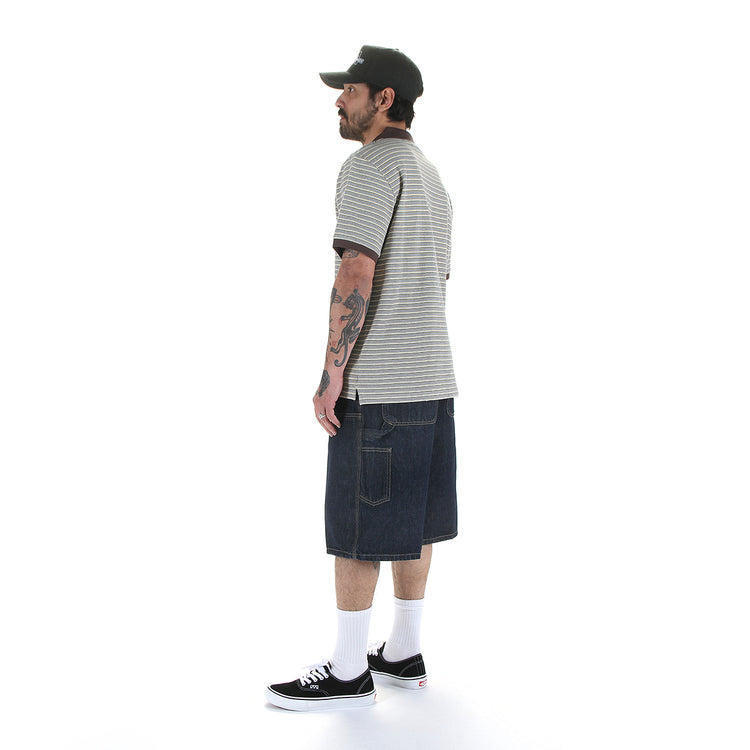 Carhartt WIP - OG Aden Double Knee Short
Style # I036590_01_02
Color : Blue Rinsed