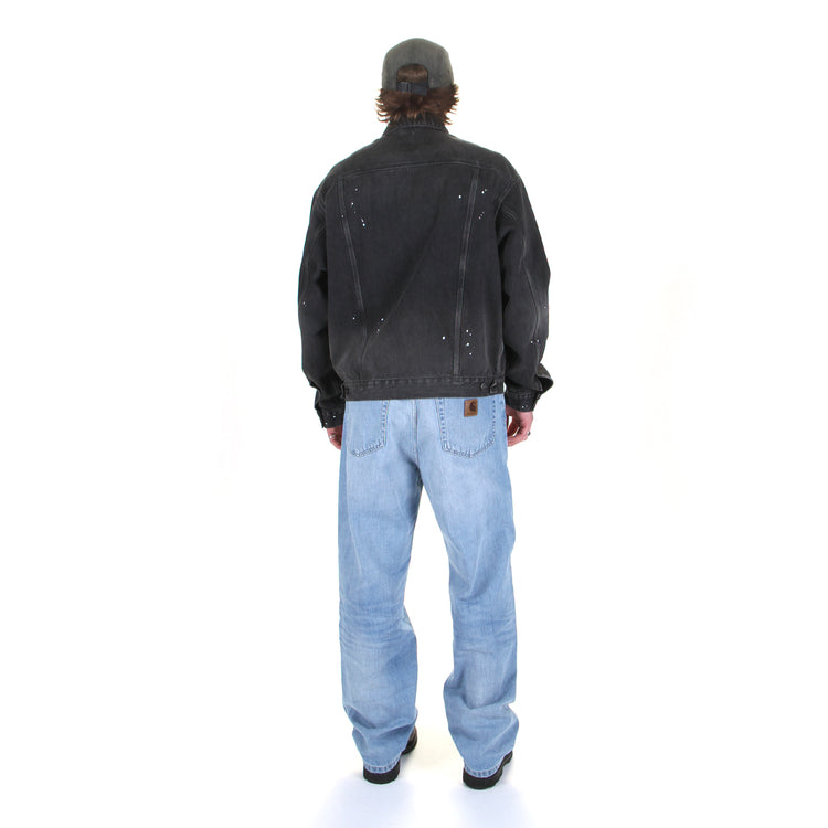 Carhartt WIP - Helston Jacket
Style # I033352-89EJ
Color : Black (Destroy Wash Splatter)

Carhartt WIP - Aaron Pant
Style # I036728-01UR
Color : Blue (Burst Washed)