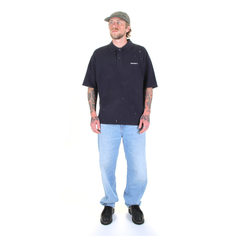 Carhartt WIP - Painter Polo
Style # I036856-1C
Color : Dark Navy (Destroy Wash Splatter)