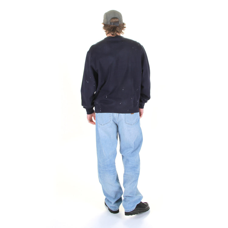 Carhartt WIP - Painter Sweatshirt
Style # I036899-1C
Color : Dark Navy (Destroy Wash Splatter)