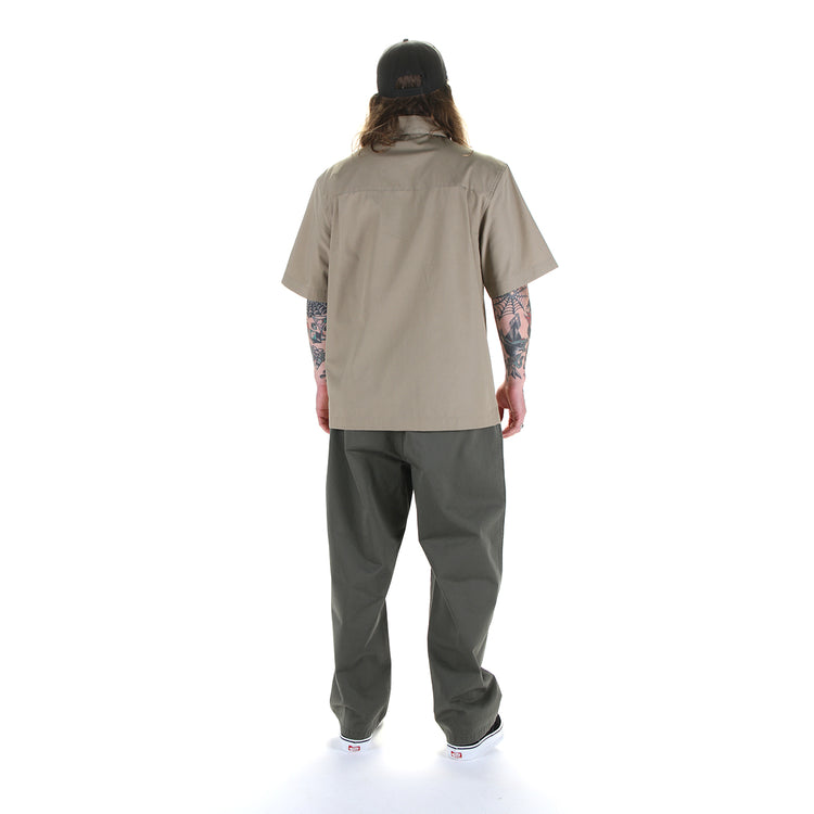 Carhartt WIP - Marv Pant
Style # I033129-1106
Color : Leaf

Carhartt WIP - Postal Zip Shirt
Style # I0361189-3MS
Color : Iroko / Black