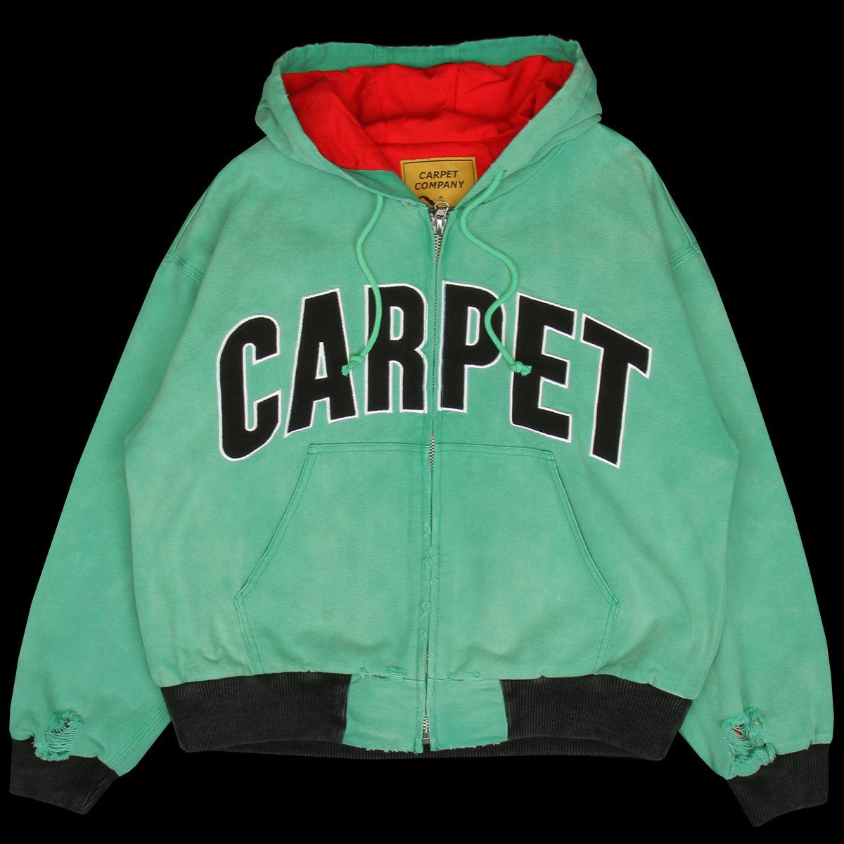 Carpet Company - Battered Varsity Work Jacket
Color : Green