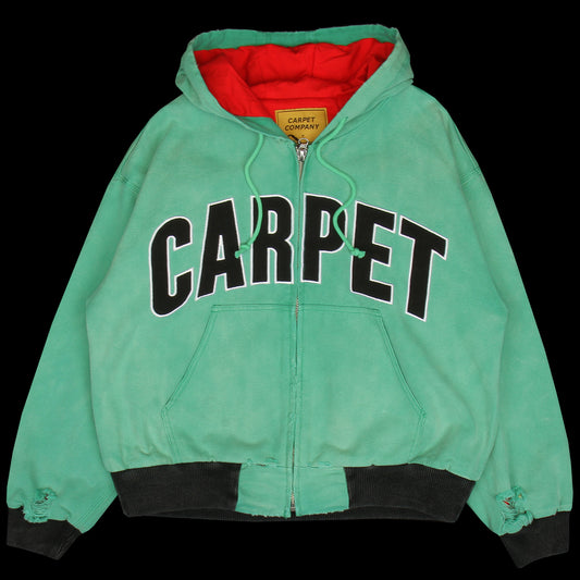 Carpet Company - Battered Varsity Work Jacket
Color : Green
