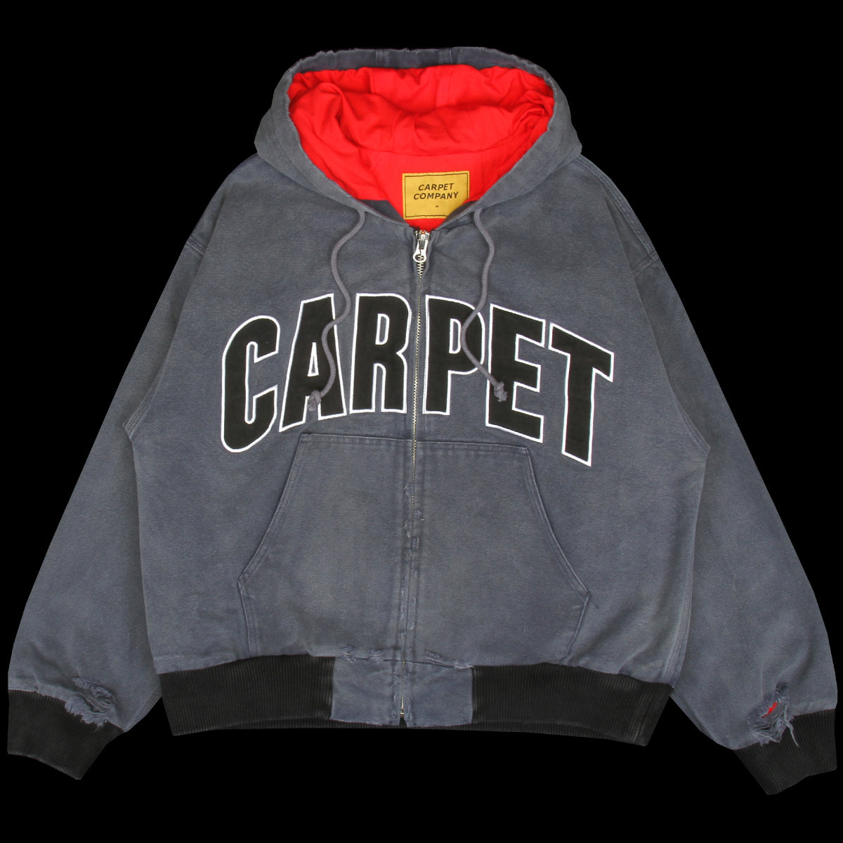Carpet Company - Battered Varsity Work Jacket
Color : Blue