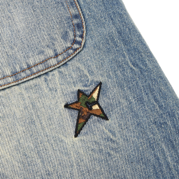 Carpet Company - Faded C-Star Denim Shorts
Color : Blue