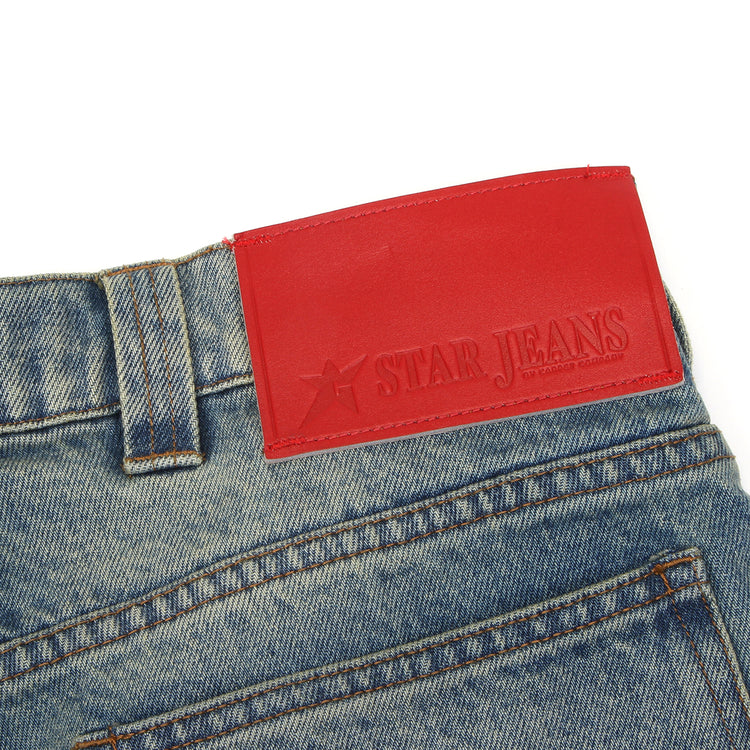Carpet Company - Faded C-Star Denim Shorts
Color : Blue