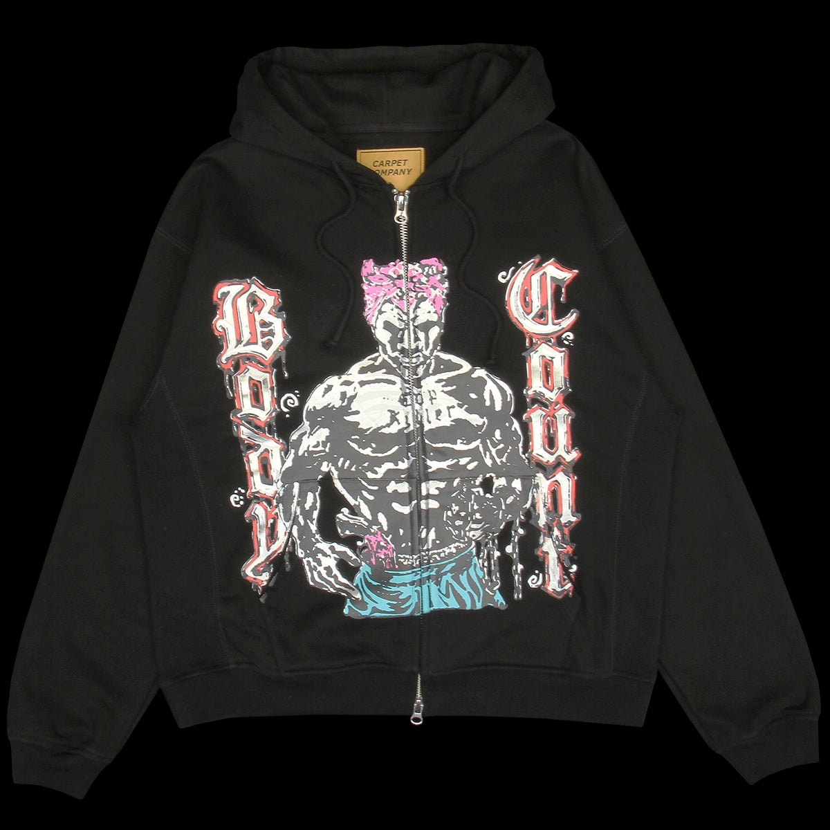 Carpet Company - Body Count Zip-Up Hoodie
Color : Black