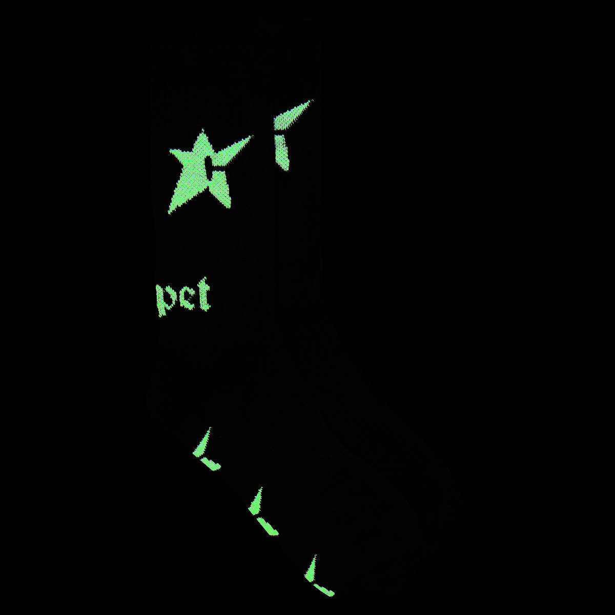 Carpet Company - Glow In The Dark C-Star Sock
Color : Black