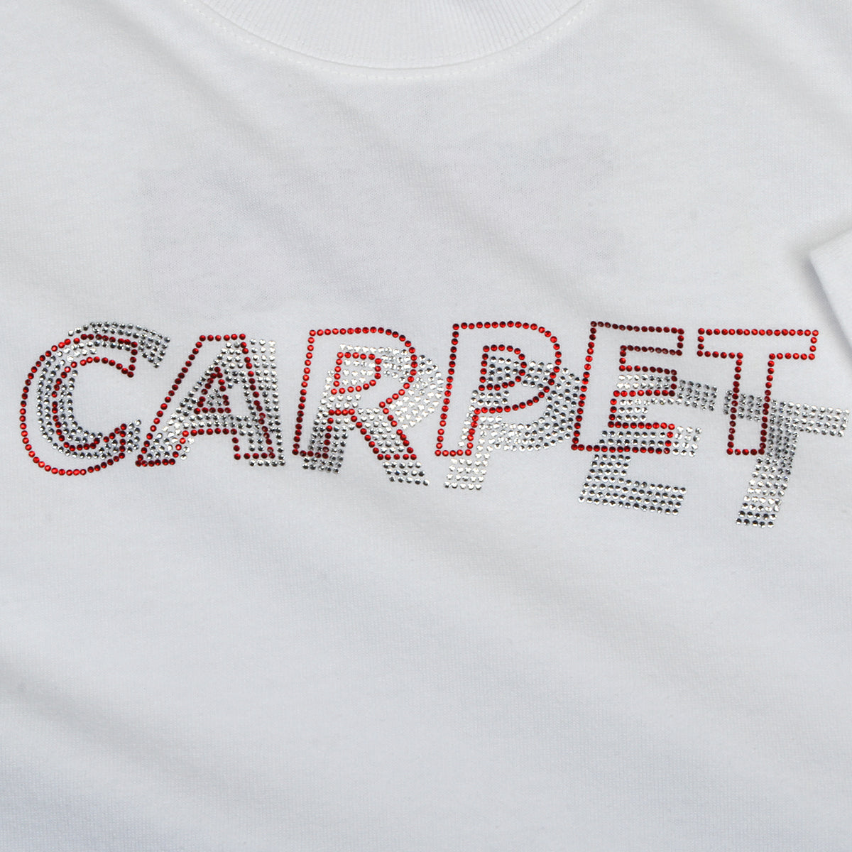 Carpet Company - Misprint Rhinestone T-Shirt
Color : White