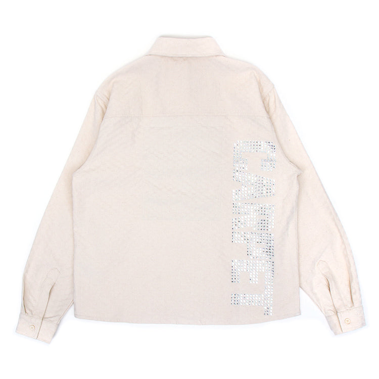Carpet Company - Rhinestone Button-Up Shirt
Color : Cream