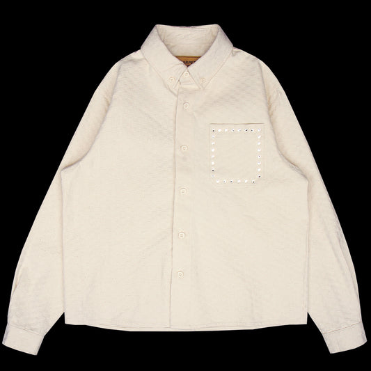 Carpet Company - Rhinestone Button-Up Shirt
Color : Cream