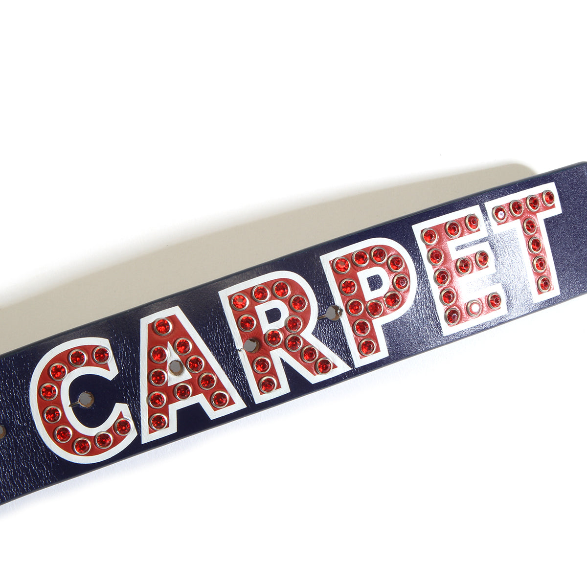 Carpet Company - Varsity Rhinestone Leather Belt
Color : Navy Blue