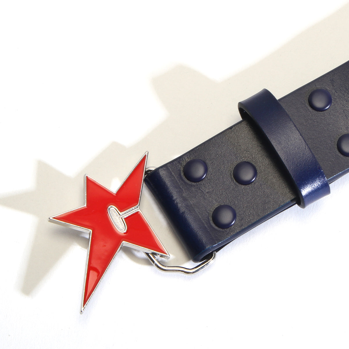 Carpet Company - Varsity Rhinestone Leather Belt
Color : Navy Blue