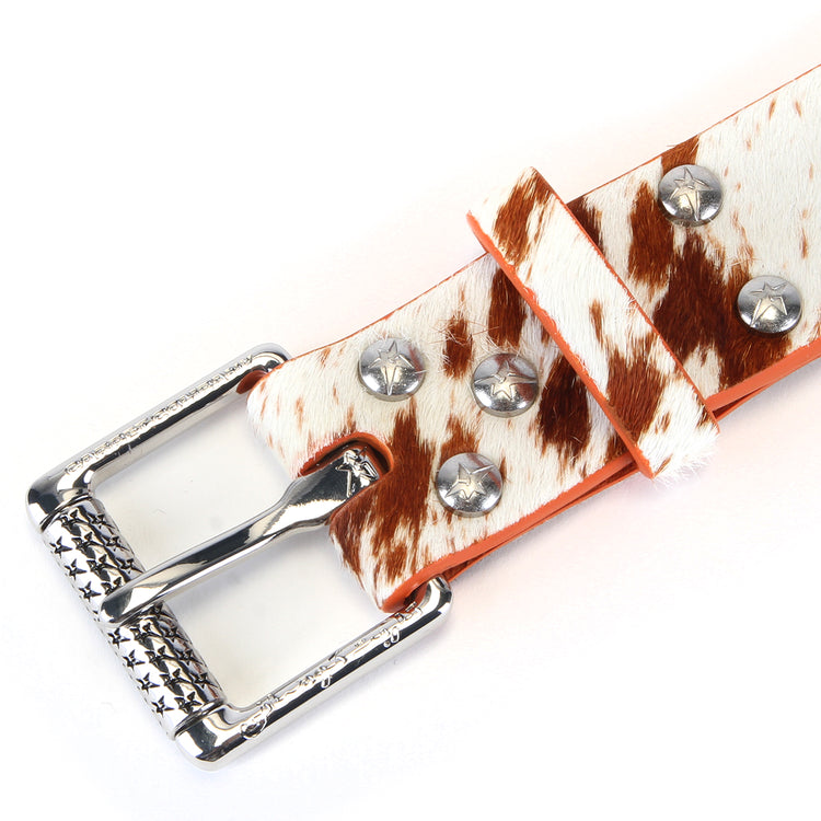 Pony Hair Studded Belt