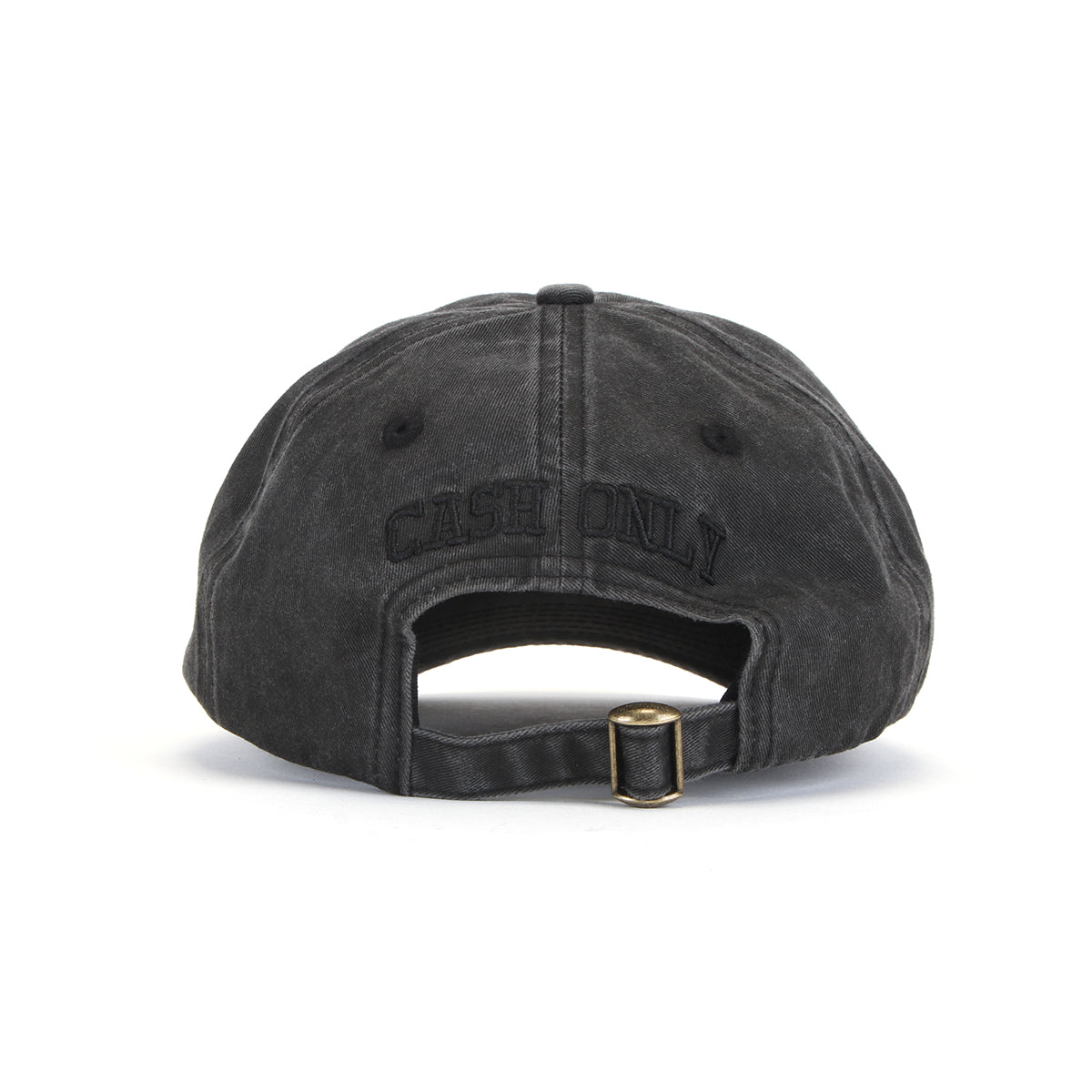 Cash Only - Campus 6 Panel Hat
Color : Washed Black