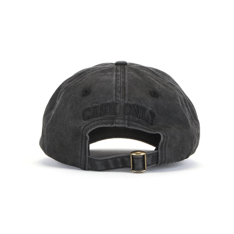 Cash Only - Campus 6 Panel Hat
Color : Washed Black