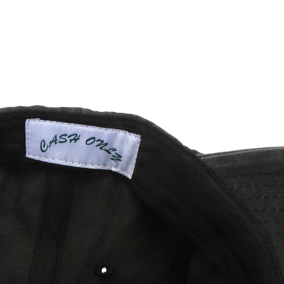 Cash Only - Campus 6 Panel Hat
Color : Washed Black