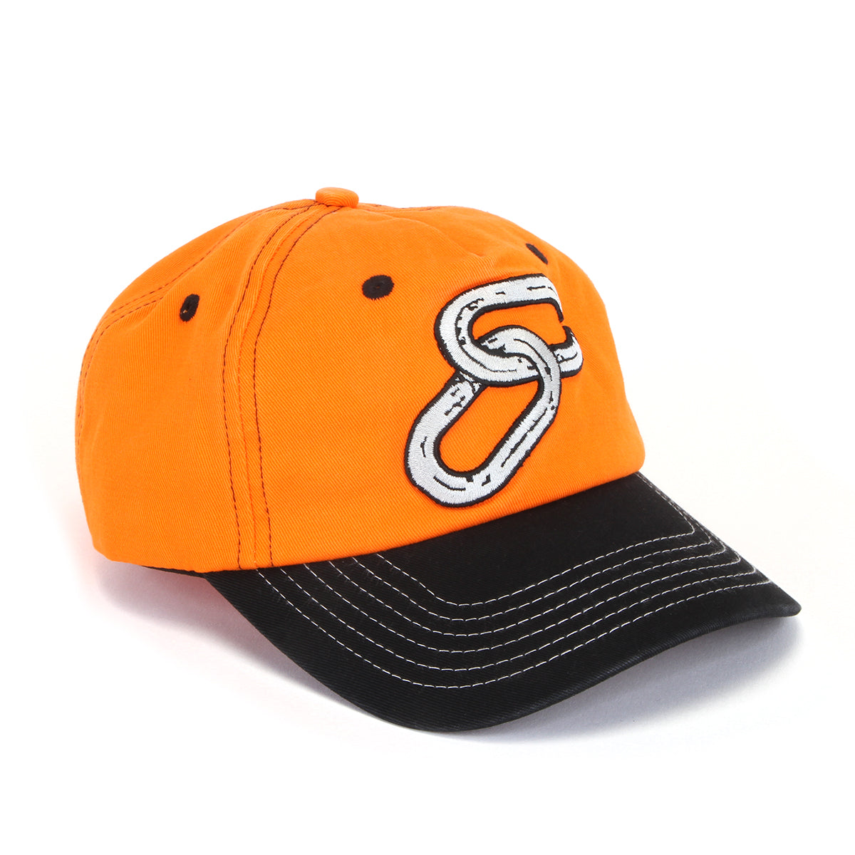Cash Only - Chain 5 Panel Hat
Color : Orange / Black