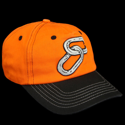 Cash Only - Chain 5 Panel Hat
Color : Orange / Black