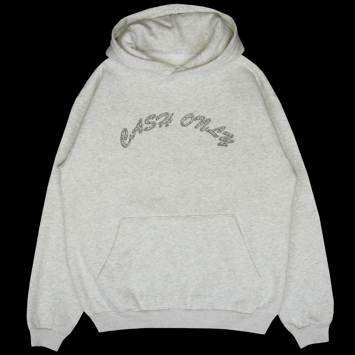 Cash Only - Diamond Plate Logo Pullover Hoodie
Color : Ash