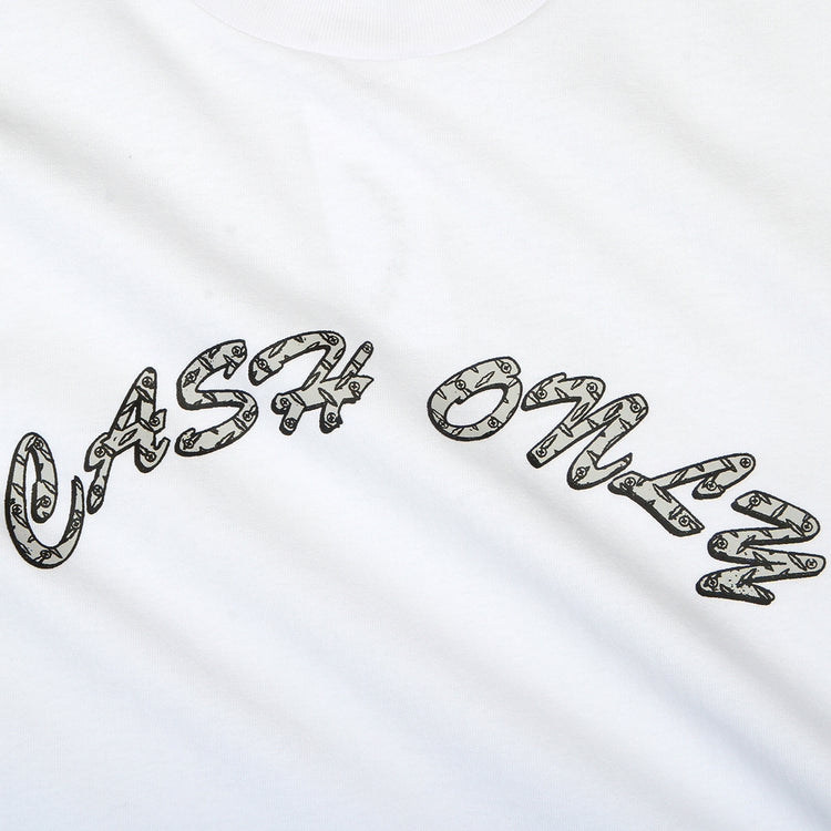 Cash Only - Diamond Plate Logo T-Shirt
Color : White
