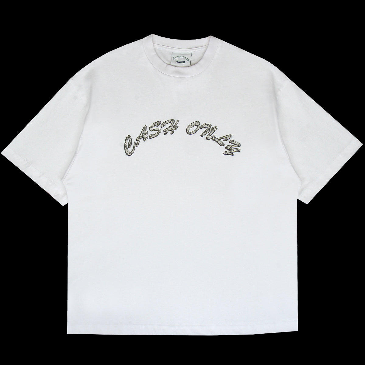 Cash Only - Diamond Plate Logo T-Shirt
Color : White