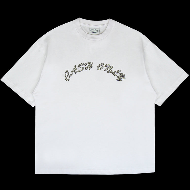 Cash Only - Diamond Plate Logo T-Shirt
Color : White