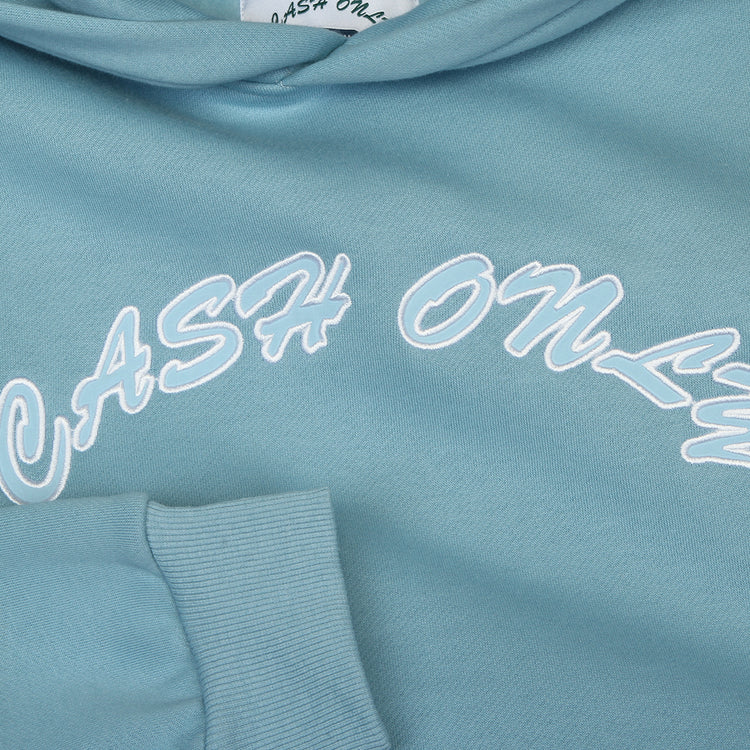 Cash Only - Ripstop Logo Applique Pullover Hoodie
Color : Sky