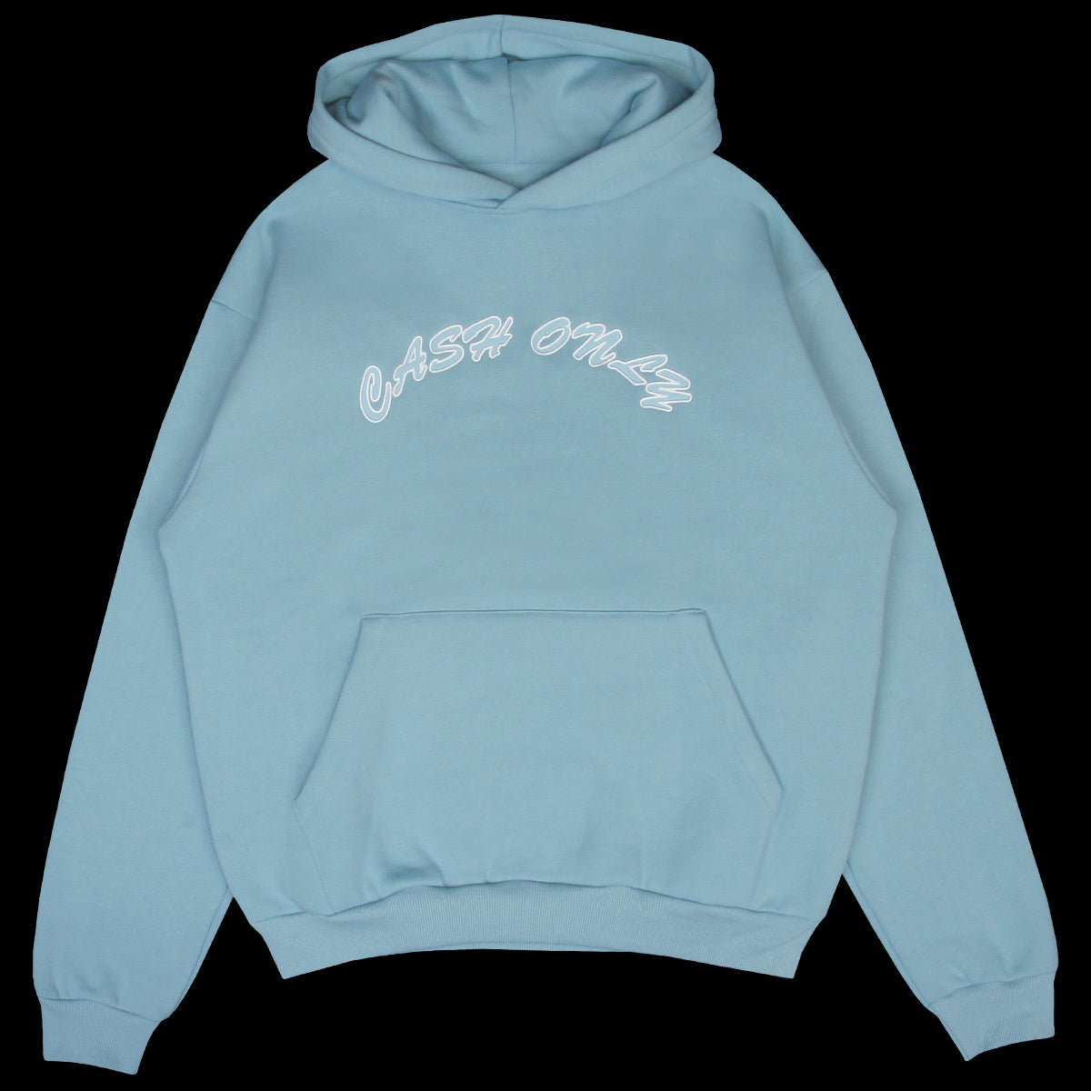 Cash Only - Ripstop Logo Applique Pullover Hoodie
Color : Sky