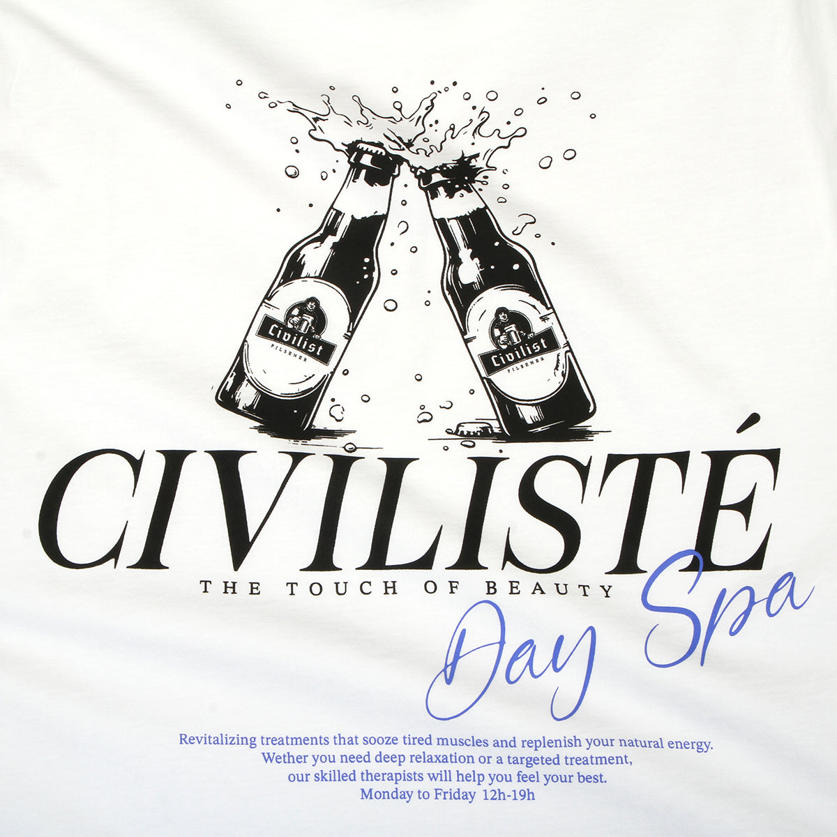Civilist - Day Spa T-Shirt
Color : White