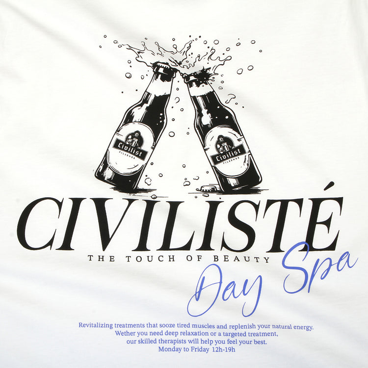 Civilist - Day Spa T-Shirt
Color : White