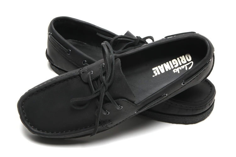 Clarks Originals - Godney Boat
Style # 26186541
Color : Black