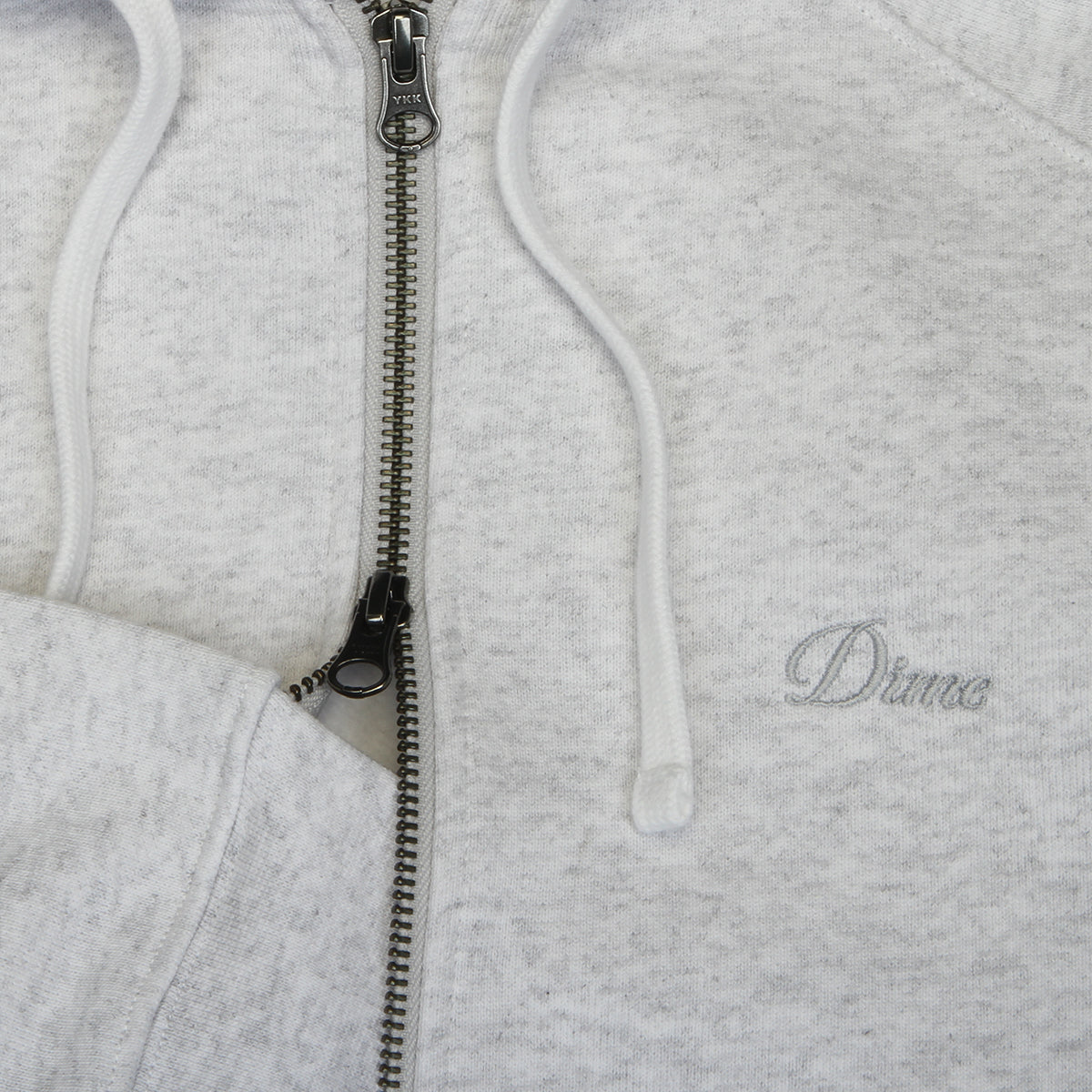 Dime - Cursive Small Logo Zip Hoodie
Color : Ash