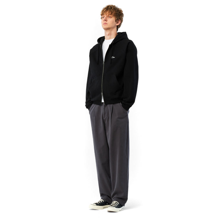 Dime - Cursive Small Logo Zip Hoodie
Color : Black